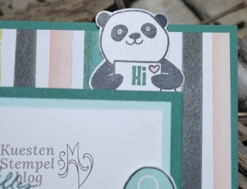 Double Z Joy Fold Card, Tuttifrutti, Party-Pandas, Beste Wünsche, Allerliebst, Paper Piecing, Stampin' Up, Kuestenstempel.blog