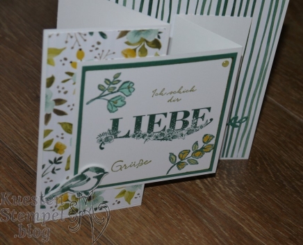 P1340359Beste Wünsche, Blütentraum, Thinlits Blüten Blätter & Co, Stampin' Write Marker, Double Z Joy Fold Card, Designerpapier Allerliebst, Stampin' Up, Kuestenstempel.blog