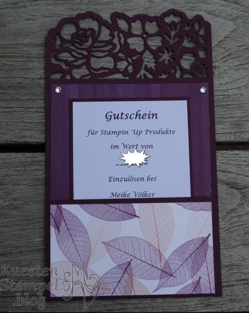 Gutschein, Thinlits Florale Fantasie, Poesie der Natur, Brombeermousse, Stampin' Up, Kuestenstempel.blog